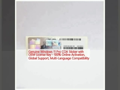 OEM লাইসেন্স কী সহ আসল উইন্ডোজ 11 প্রো সিওএ স্টিকার - 100% অনলাইন অ্যাক্টিভেশন, গ্লোবাল সাপোর্ট, মাল্টি-ল্যাঙ্গুয়েজ সামঞ্জস্য