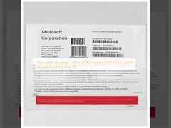 মাইক্রোসফ্ট উইন্ডোজ 11 প্রো 64-বিট ফরাসি ডিভিডি নতুন পিসির জন্য OEM সিস্টেম বিল্ডার প্যাক